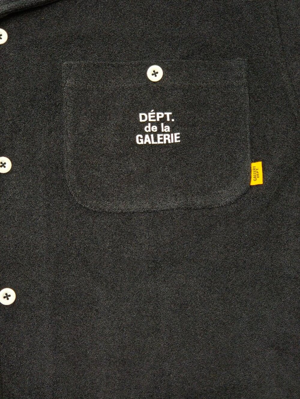 Black Gallery Dept Terry Cloth Camp Collar Shirt, Size L - Picture 3 of 7